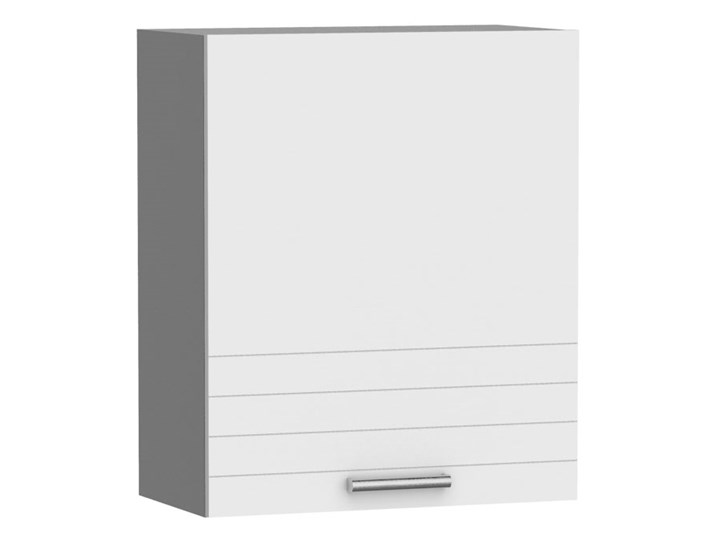 Biała nowoczesna szafka kuchenna górna z 3 półkami - Sergio 25X 60 cm Regał Metal Płyta MDF Szafka wisząca Drewno Kolor Biały