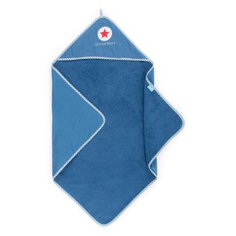 Niebieski dziecięcy ręcznik z kapturkiem Tiseco Home Studio