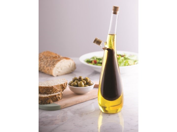 Butelka do oliwy lub octu podwójna,Seasoning Kategoria Przyprawniki Pojemnik na ocet i oliwę Szkło Kolor Przezroczysty