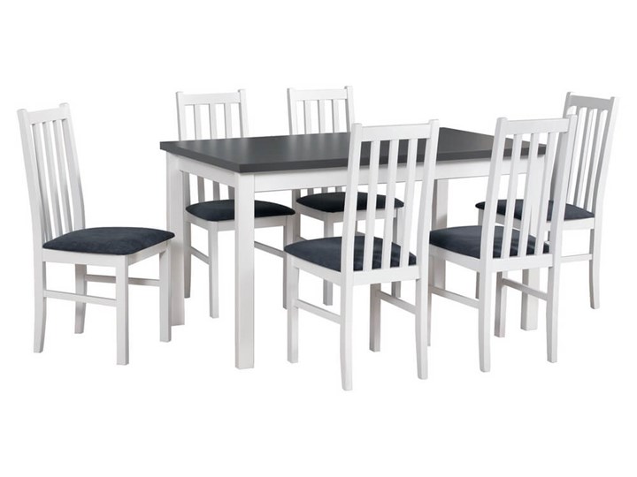Zestaw stół i 6 krzeseł drewnianych ALBA 2 + BOS-10 Pomieszczenie Jadalnia