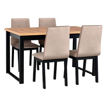 Zestaw stół i 6 krzeseł drewnianych ALBA 3 + LUNA 2