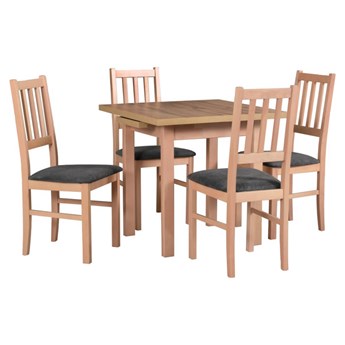 Zestaw stół i 4 krzesła drewniane MAX 7 + BOS 4