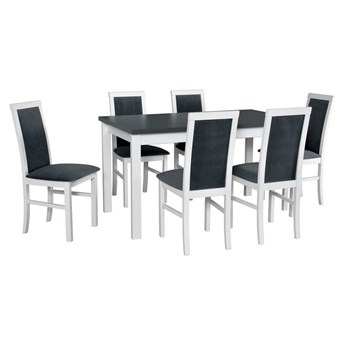 Zestaw stół i 6 krzeseł drewnianych MODENA 2 + NILO 6