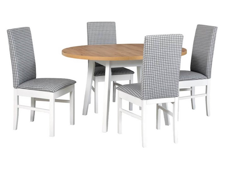 Zestaw stół i 4 krzesła drewniane OSLO 3 L + ROMA 1