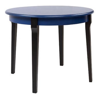 Stół okrągły rozkładany Lucan 2 czarny/niebieski