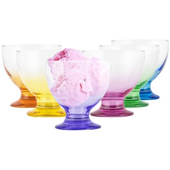 Trend Glass Zestaw pucharków do lodów i deserów Selina Rainbow Blast 475 ml