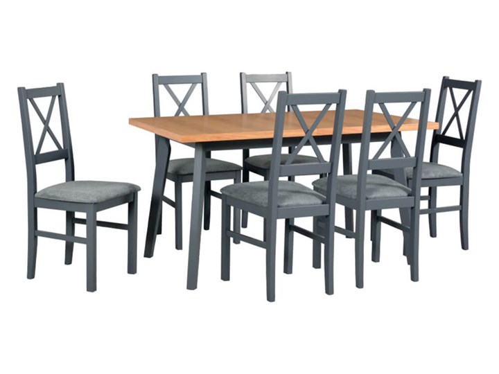 Zestaw stół i 6 krzeseł drewnianych OSLO 10 + NILO 10 Pomieszczenie Salon