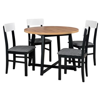 Zestaw stół i 4 krzesła drewniane OTTO 2 + LEO 1