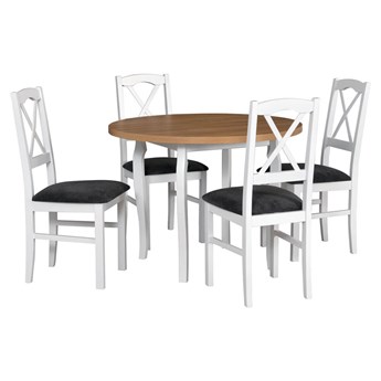 Zestaw stół i 4 krzesła drewniane POLI 3 + NILO 11