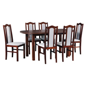 Zestaw stół i 6 krzeseł drewnianych WENUS 1 + BOS 2
