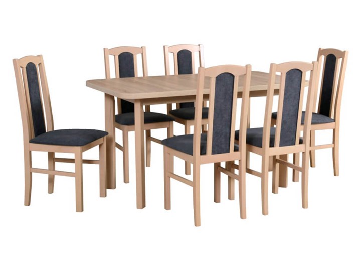 Zestaw stół i 6 krzeseł drewnianych WENUS 2 P + BOS 7