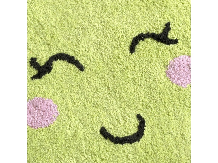 Zielonożółty bawełniany dywanik łazienkowy Mr. Fox Pear, 48x65 cm Nieregularny Bawełna Kolor Zielony