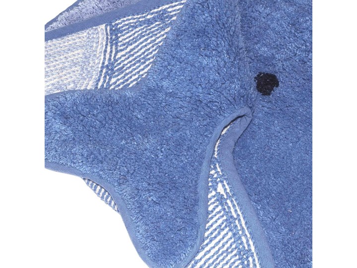 Niebieski bawełniany dywanik łazienkowy Mr. Fox Blue Whale, 69x44 cm Bawełna 44x69 cm Nieregularny Kategoria Dywaniki łazienkowe