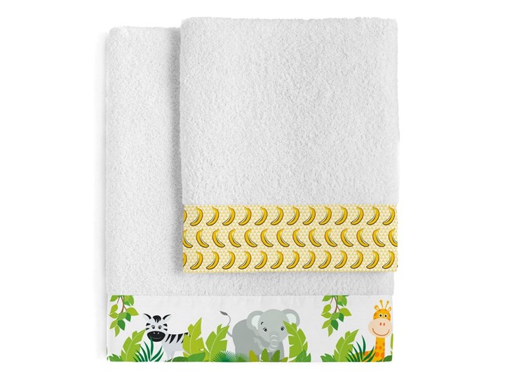 Zestaw 2 dziecięcych ręczników z bawełnyMr. Fox Wild 50x100 cm Ręcznik kąpielowy 70x140 cm Dziecięce Komplet ręczników Kategoria Ręczniki Bawełna Kolor Biały