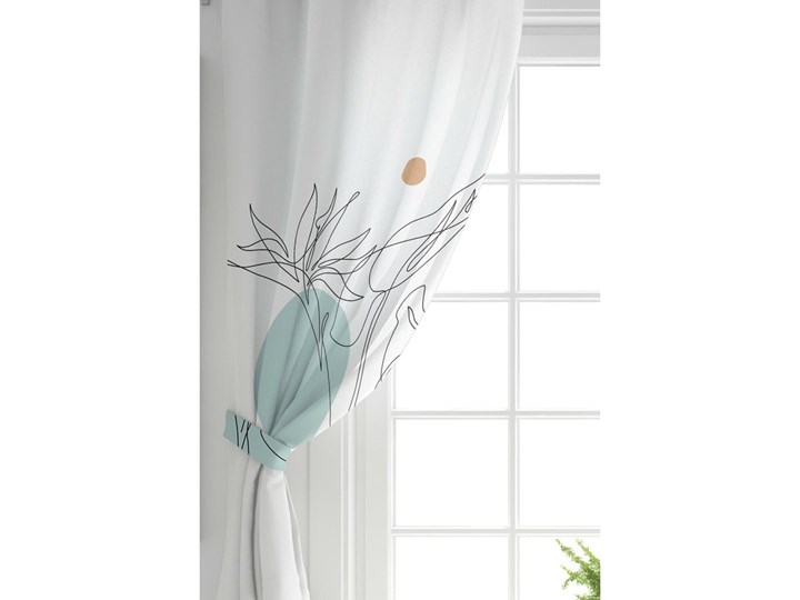 Zestaw 2 białych zasłon z domieszką bawełny Minimalist Home World, 140x260 cm Poliester Bawełna Kategoria Zasłony