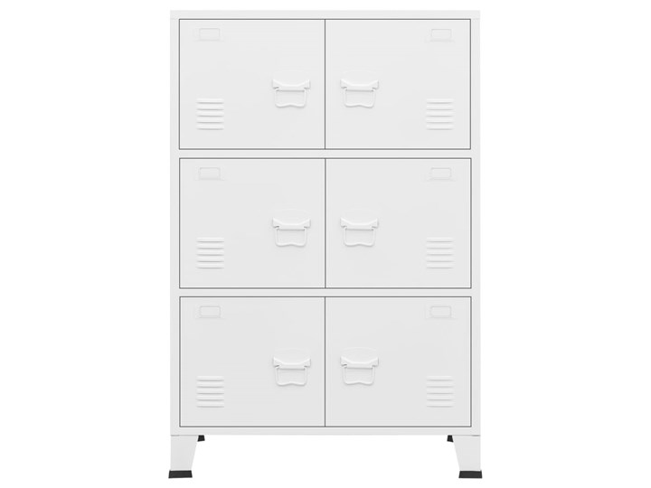 vidaXL Industrialna szafka kartotekowa, biała, 75x40x115 cm, metal Styl Tradycyjny Głębokość 40 cm Szerokość 75 cm Styl Industrialny