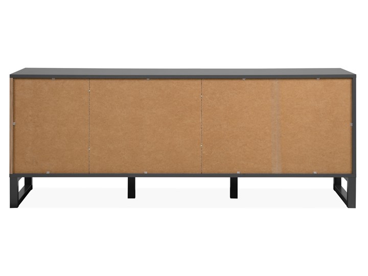 Komoda pokojowa Sumatra 175 z szufladami w pionie Wysokość 70 cm Szerokość 150 cm Głębokość 40 cm Drewno Płyta MDF Szerokość 175 cm Kolor Czarny