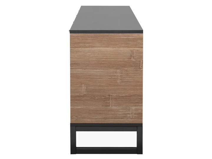 Komoda pokojowa Sumatra 175 z szufladami w pionie Szerokość 150 cm Kolor Czarny Szerokość 175 cm Głębokość 40 cm Wysokość 70 cm Płyta MDF Drewno Pomieszczenie Salon