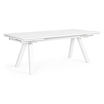 Biały, rozkładany stół Crozet 206-296x110cm