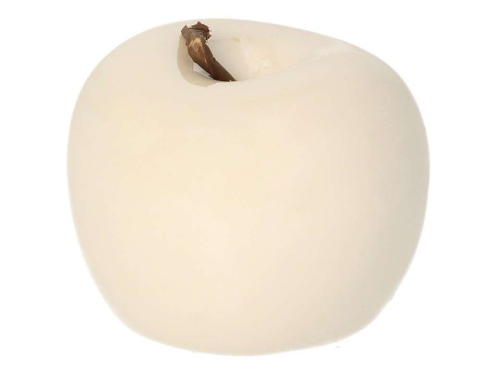 Dekoracja Apple white, 8 x 8 x 6 cm Owoce Ceramika Kolor Biały