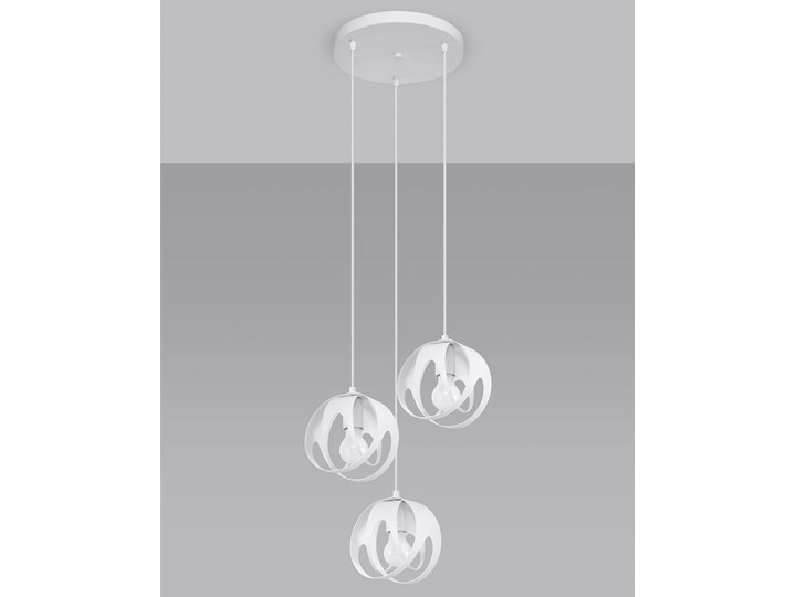 Lampa wisząca TULOS 3P biała Kolor Biały Lampa inspirowana Pomieszczenie Jadalnia