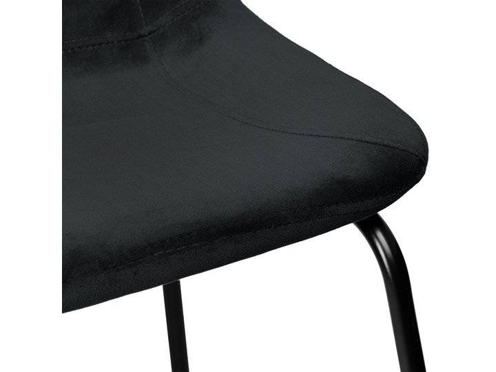 Hoker Sligo czarne Velvet 2 sztuki Styl Skandynawski Metal Wysokość 91 cm Tkanina Tworzywo sztuczne Skóra Wysokość 30 cm Drewno Typ Tapicerowane