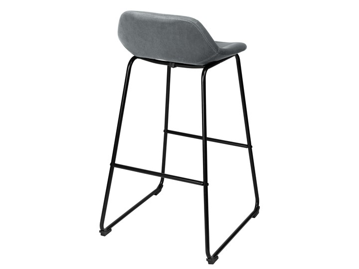Hoker Sligo grafitowy Velvet 2 sztuki Rodzaj(n) Hokery Tworzywo sztuczne Wysokość 91 cm Skóra Tkanina Wysokość 30 cm Metal Drewno Typ Tapicerowane