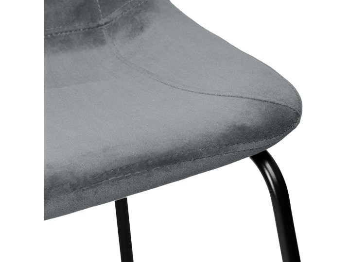 Hoker Sligo grafitowy Velvet 2 sztuki Tkanina Skóra Tworzywo sztuczne Wysokość 91 cm Typ Tapicerowane Metal Drewno Wysokość 30 cm Pomieszczenie Kuchnia