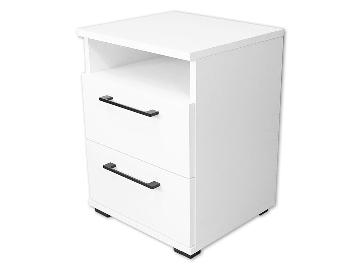 Szafka nocna 40x36 nox1 biała 2 szuflady schowek Płyta MDF Płyta laminowana Metal Szerokość 40 cm Głębokość 36 cm Typ Nocne Wysokość 54 cm Nocne Płyta meblowa Styl Nowoczesny