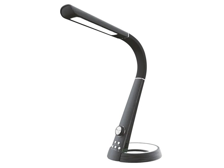 Czarna nowoczesna lampka na biurko LED - S252-Brika Wysokość 43 cm Lampa LED Tworzywo sztuczne Lampa biurkowa Funkcje Lampa regulowana