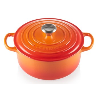 SELSEY Le Creuset - Brytfanna żeliwna Signature 26 cm pomarańczowa