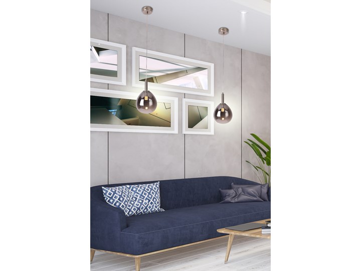SELSEY Lampa wisząca Vuostimo srebrna Szkło Lampa z kloszem Kategoria Lampy wiszące