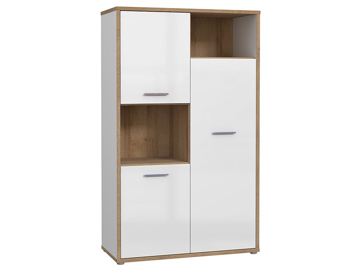 SELSEY Regał trzydrzwiowy Chicory 94,5 cm Płyta laminowana Kategoria Witryny Płyta meblowa Uniwersalne Drewno Metal Płyta MDF Styl Nowoczesny