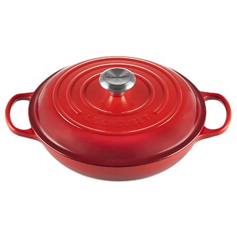 SELSEY Le Creuset - Garnek żeliwny Signature Gourmet 30 cm czerwony