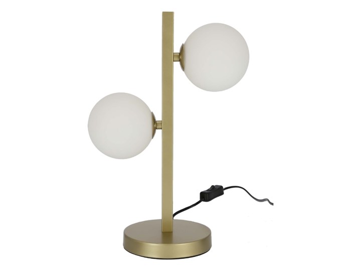 SELSEY Lampa stołowa Lassila Szkło Lampa z kloszem Mosiądz Pomieszczenie Sypialnia Stal Styl Nowoczesny