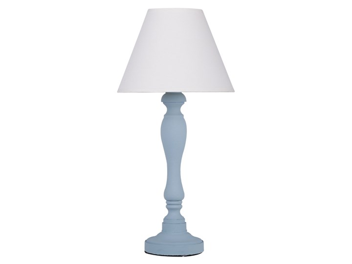 SELSEY Lampa stołowa Tulppio niebieska Lampa z abażurem Drewno Pomieszczenie Salon