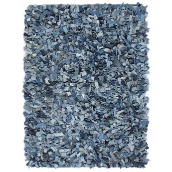 vidaXL Dywan shaggy, dżins, 160x230 cm, niebieski