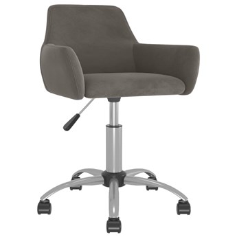 vidaXL Obrotowe krzesło biurowe, ciemnoszare, aksamitne