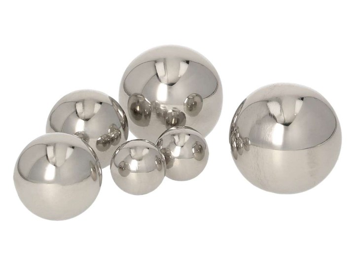 Dekoracyjne kule Metal Ball 6szt., ⌀ 5 / 3,5 / 2,5 cm Kategoria Figury i rzeźby Kula Kolor Szary