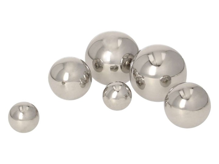 Dekoracyjne kule Metal Ball 6szt., ⌀ 5 / 3,5 / 2,5 cm Kula Kategoria Figury i rzeźby Kolor Szary