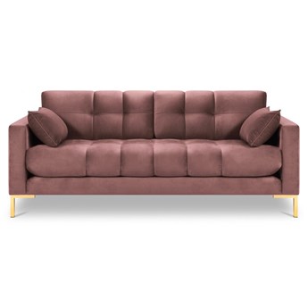 Wygodna kanapa dla 2 osób w kolorze różowym