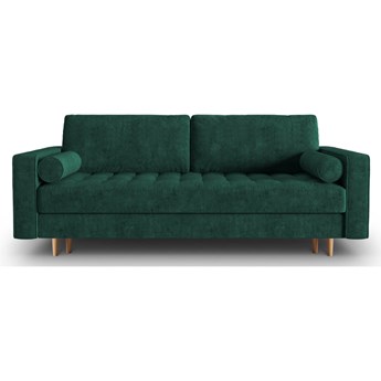 Elegancka kanapa w kolorze ciemnozielonym do salonu