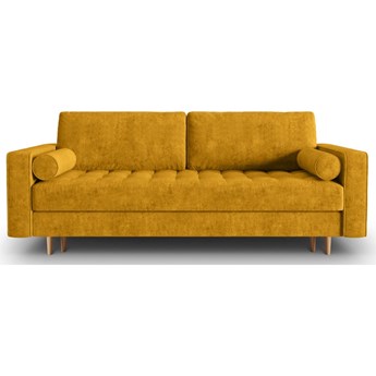 Elegancka kanapa w kolorze żółtym do salonu