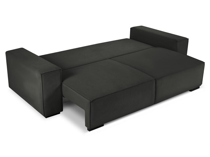Sofa rozkładana 3-os. Eveline 254 cm czarna Funkcje Z funkcją spania Boki Z bokami
