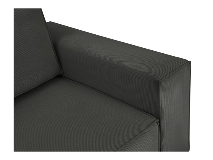 Sofa rozkładana 3-os. Eveline 254 cm czarna Typ Gładkie