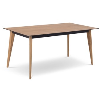 Stół rozkładany naturalny fornirowany blat drewniane nogi dąb 140-200x90 cm
