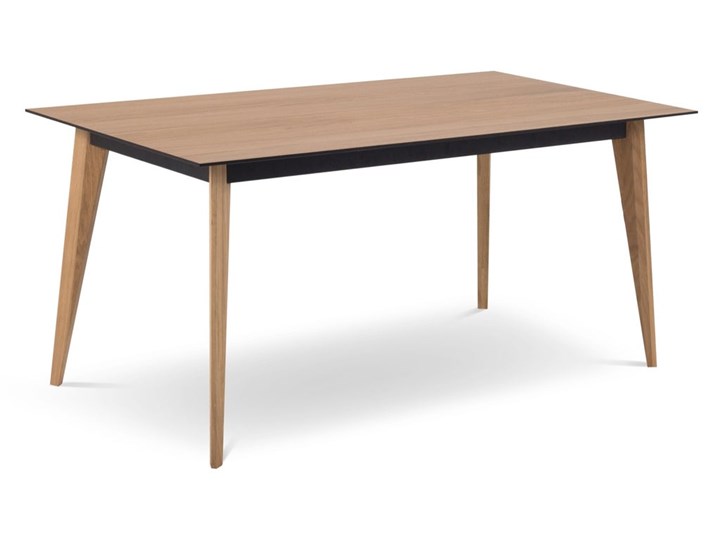 Stół rozkładany naturalny fornirowany blat drewniane nogi dąb 160-220x90 cm