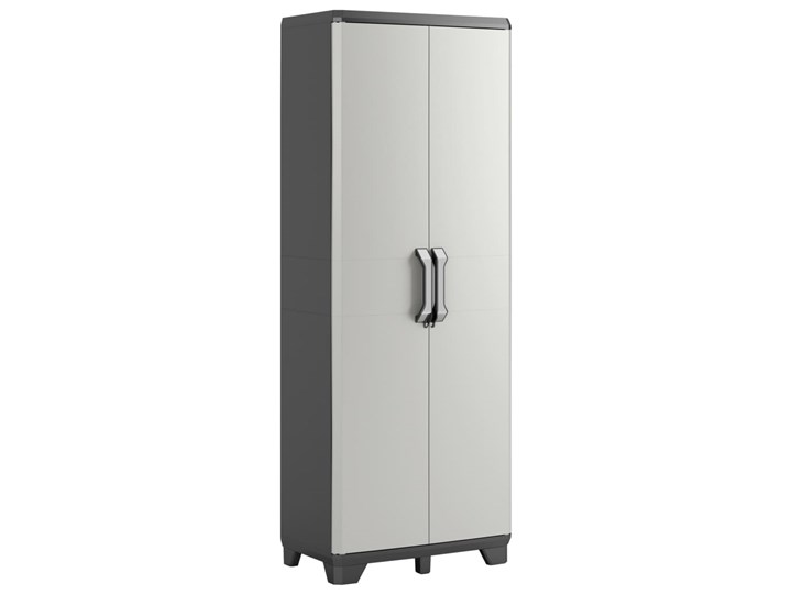 Keter Uniwersalna szafa Gear, czarno-szara, 182 cm Szerokość 68 cm Tworzywo sztuczne Kolor Czarny Głębokość 39 cm Metal Typ Gotowa
