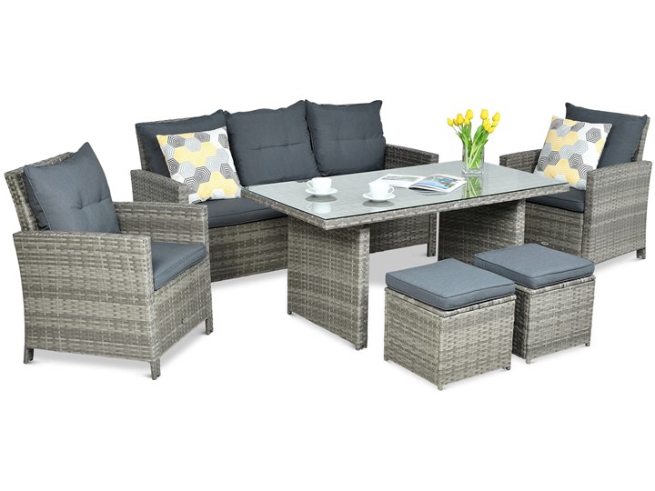 Zestaw technorattanowy IBIZA Grey