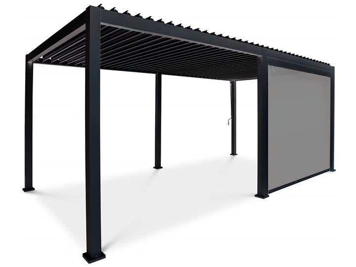Rozsuwany ekran do pergoli tarasowej MIRADOR 4 m Anthracite